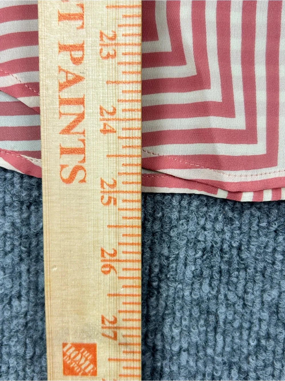 Josephine Chaus Coral Striped Silk Button-Down Shirt - Picture 9 of 11